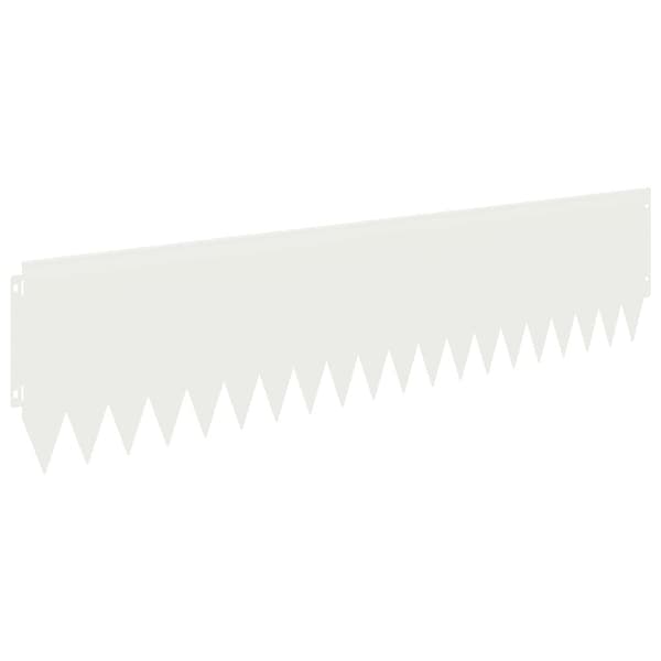 Kant för gräsmatta 20 pcs 103 x 25 cm Stål Vit