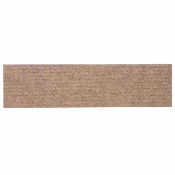 Trappmattor självhäftande 30 st 76x20 cm ljusbruna rektangulära