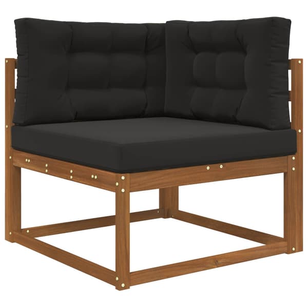 Utomhus Soffa Kudde 3 pcs Svart Polyester