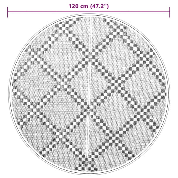 Utomhusmatta ARAKIL brun Ø120 cm PP