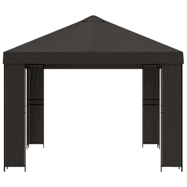 Paviljong 4 × 3 m Antracit Polyester och Stål 190