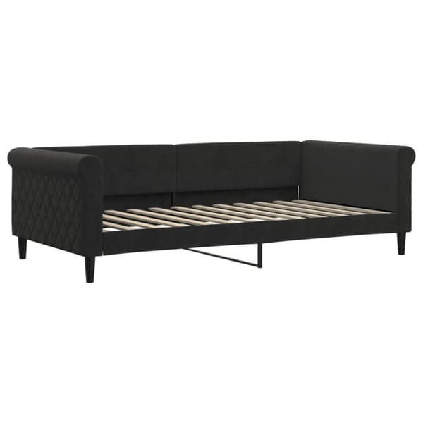 Dagbädd utdragbar svart 100x200 cm sammet