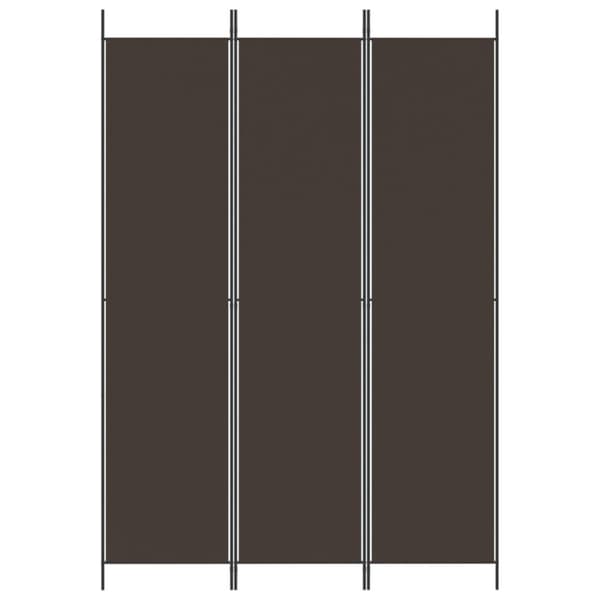 Rumsavdelare 3 paneler 150x220 cm brun tyg