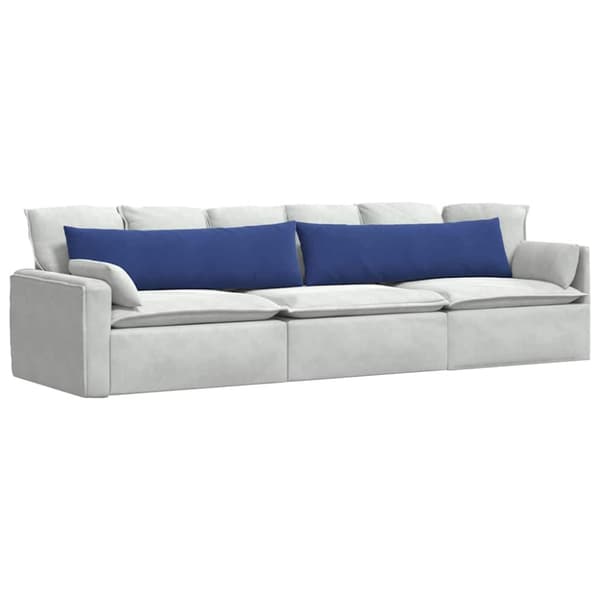 Sofakuddar 2 pcs Polisblå 145 x 40 cm Kordread tyg