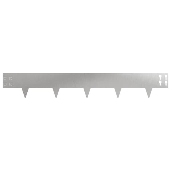 Kant för gräsmatta 10 pcs 100 x 15 cm Stål Silver
