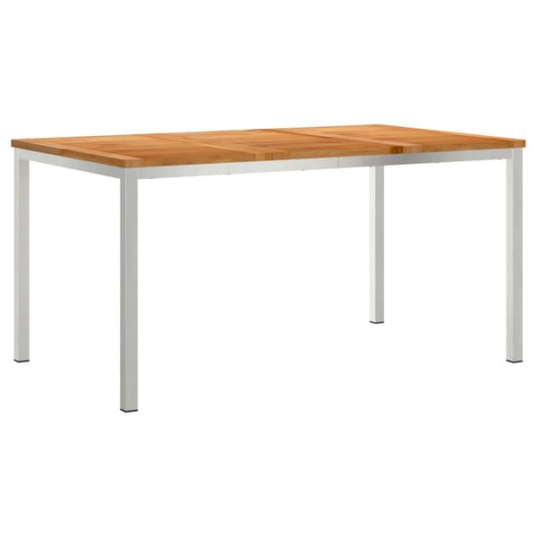 Trädgårdsmöbelset 5 pcs Brun Massivt teakträ