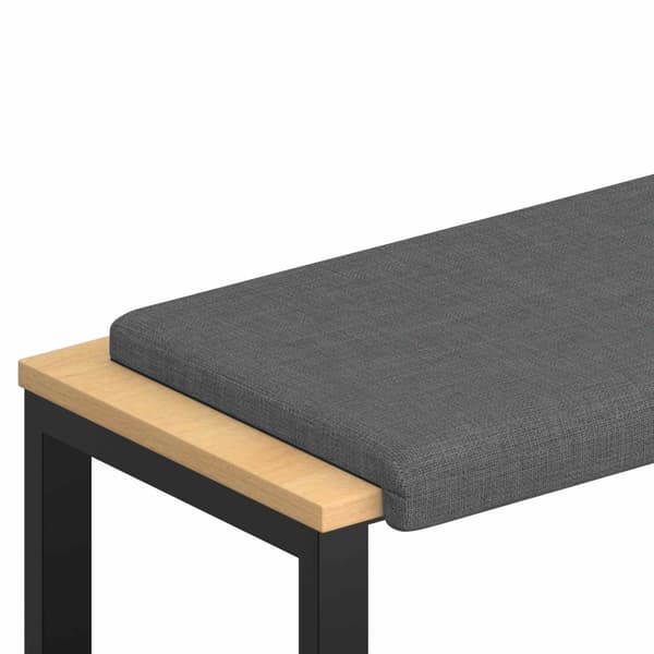 Bänk kudde Tyg Mörkgrå Djup 35 cm