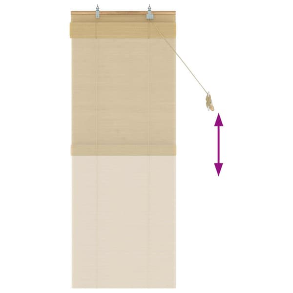 Rullgardin Naturlig 40 x 160 cm Bambu