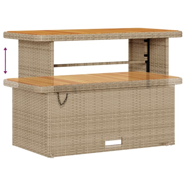 Trädgårdsoffset 13 pcs Beige konstrotting