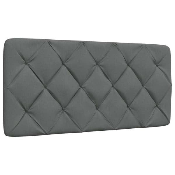 Bed Frame with LED without Mattress Dark Grey 100x200 cm Fabric