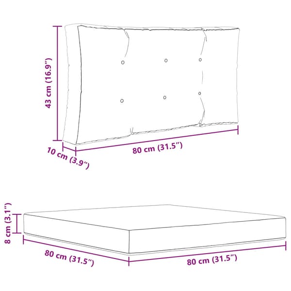 Utomhus Soffa Kudde 2 pcs Bladdesign Polyester