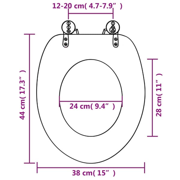 Toalettsits MDF lock delfiner