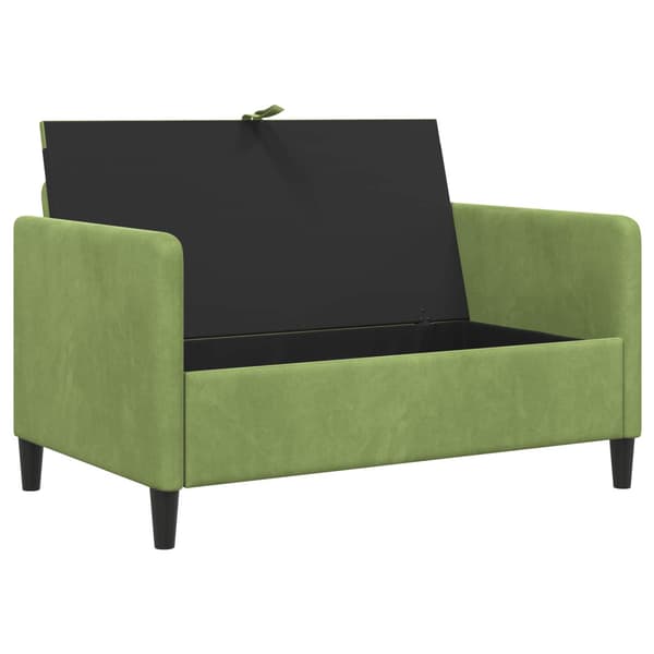 Soffa med förvaring Ljusgrön 122 x 78 x 87 cm Polyester