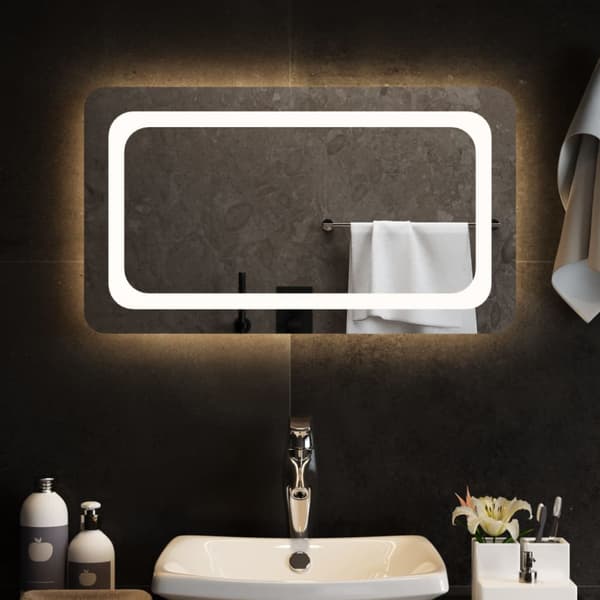 Badrumsspegel LED 70x40 cm