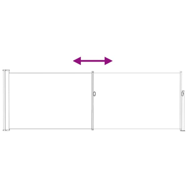 Utfällbar sidomarkis 500 x 100 cm Polyester Rektangulär