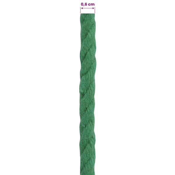 Rep Grön 0,6 x 0,6 x 25000 cm Bomull