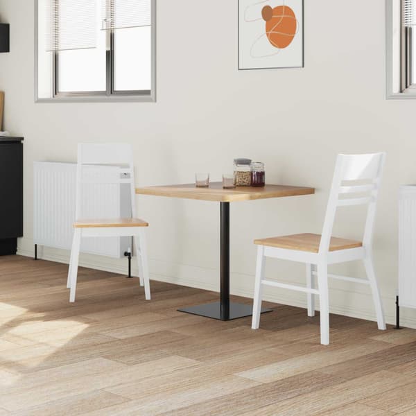 Matstolar 2 pcs Vit 43 x 54 x 89 cm Massiv Gummiträ