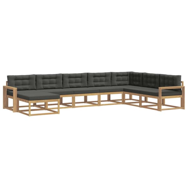 Utomhussoffset 8 pcs Vit och antracit