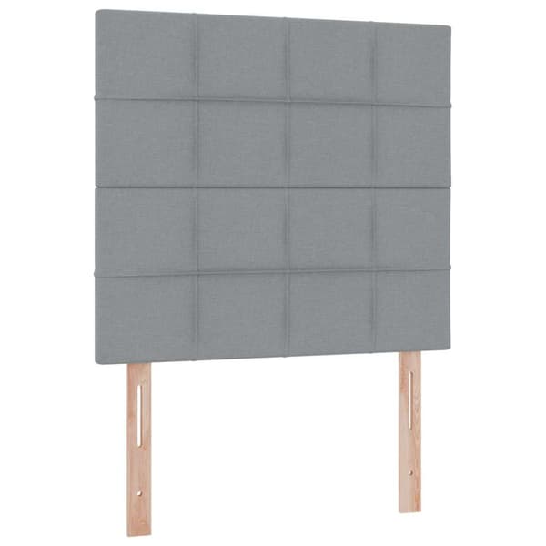 Förvaringssäng med madrass Ljusgrå 90 x 190 cm Polyester