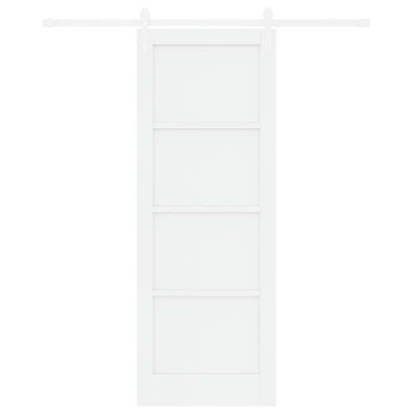 Skjutdörr 78 x 211 cm Konstruerat trä Vit