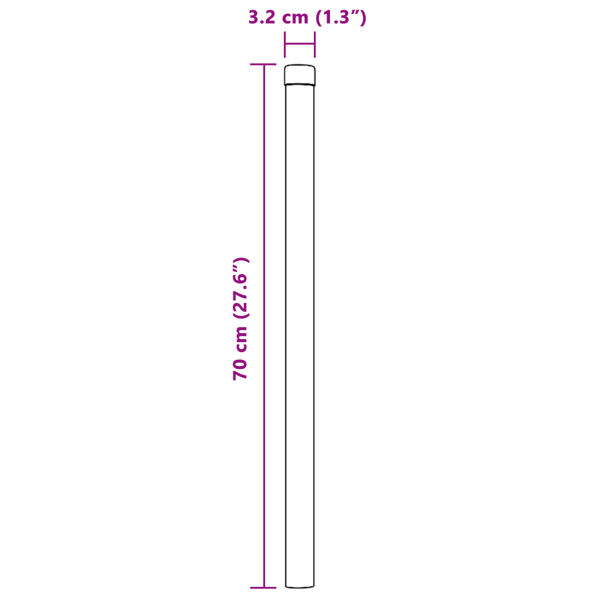 Stängselstolpe 2 pcs Grön 70 cm Pulverlackerad stål