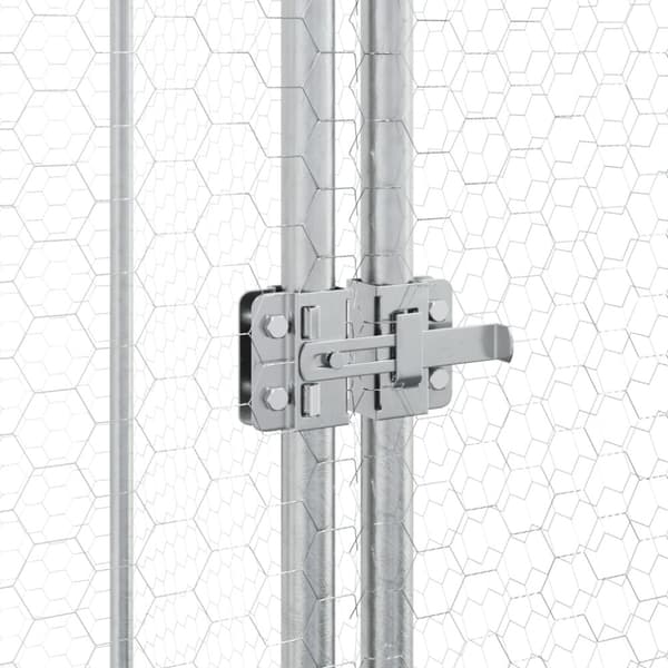 Hönsbur silver 200x100x190 cm galvaniserat stål