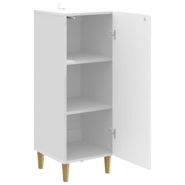 Sideboard Vit högglans 33 x 34,5 x 90 cm Konstruerat trä