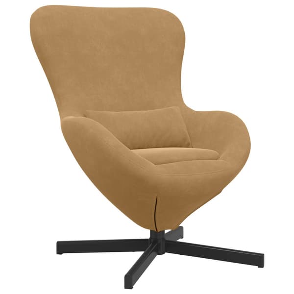 Äggfåtölj Brun 63 x 73 x 90 cm Sammet
