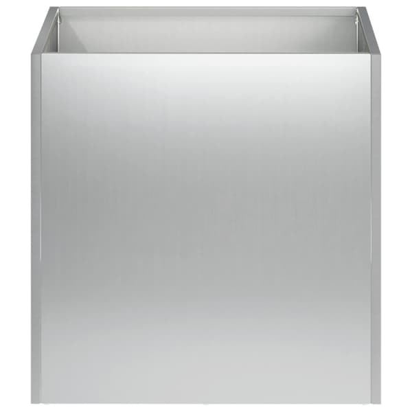 Trädgårdsplanterare 2 st Silver 35 x 35 x 35 cm