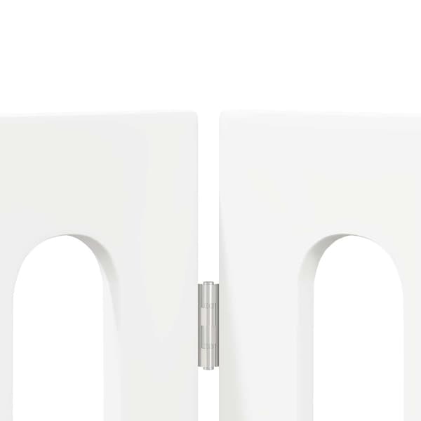 Fällbar husdjursgrind 2 pcs Vit 100,5 x 38 x 90 cm