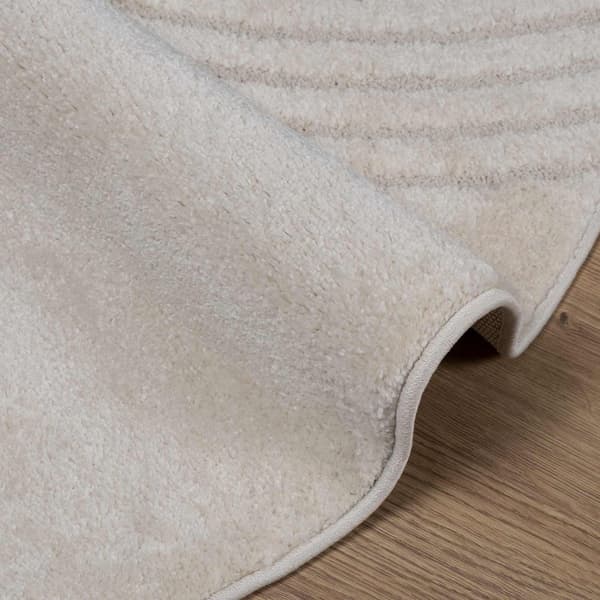 Områdesmattor Rund GALATI Kräm Ø 200 CM Polyester