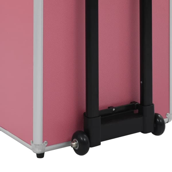 Sminklåda aluminium rosa