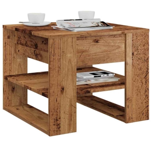 Soffbord gammalt trä 55,5x55x45 cm konstruerat trä