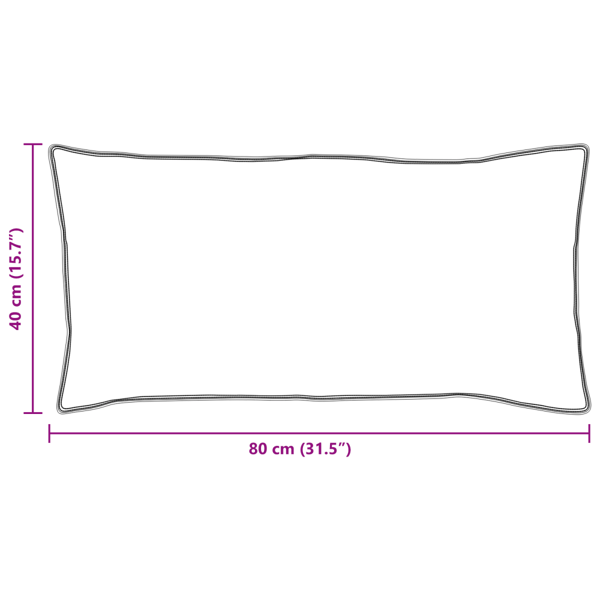 Kudde med kudde Vit 40 x 80 cm Fjäder