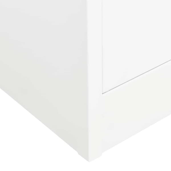 Garderob vit 80x50x180 cm stål