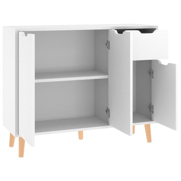Skänk vit 90x30x72 cm konstruerat trä