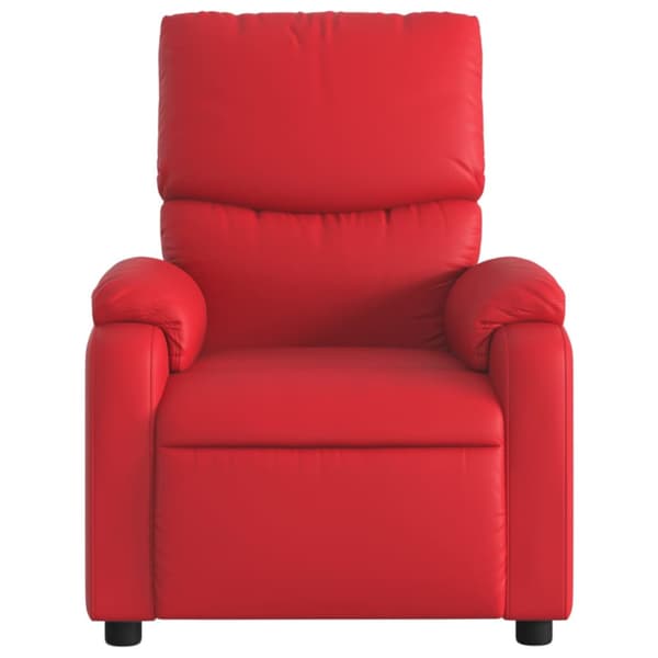 Massagefåtölj röd konstläder