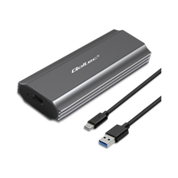 Qoltec NV2271 - förvaringslåda - SSD, SATA, 2TB - M.2 NVMe Card / PCIe (NVMe) - USB-C 3.1 (Gen 2)