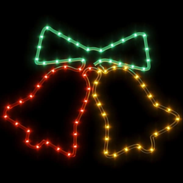 Juldekoration klock-figur med 72 LEDs 50x56 cm