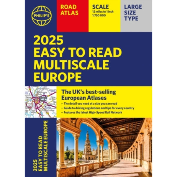 2025 Philip's Easy to Read Multiscale Road Atlas of Europe (häftad, eng)