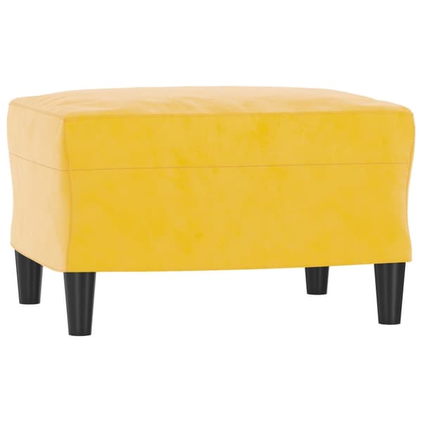 Fotpall gul 60x50x41 cm sammet