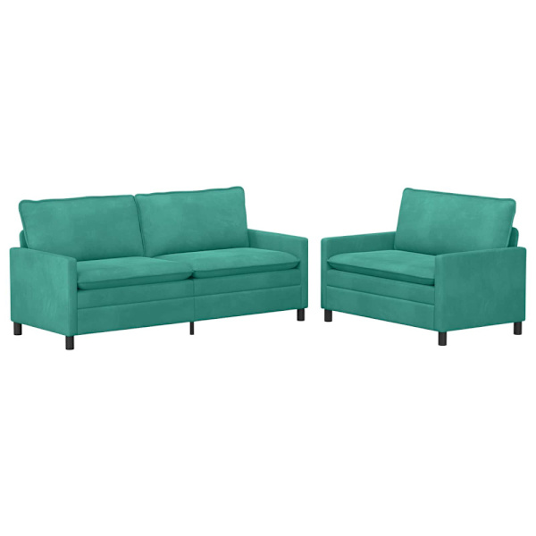 Soffset 2 pcs Turkos Sammet