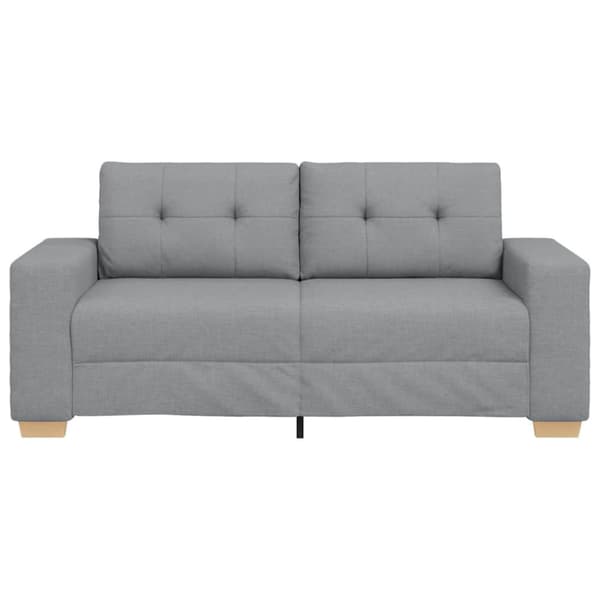 Loveseat soffa ljusgrå 180x77x82 cm tyg