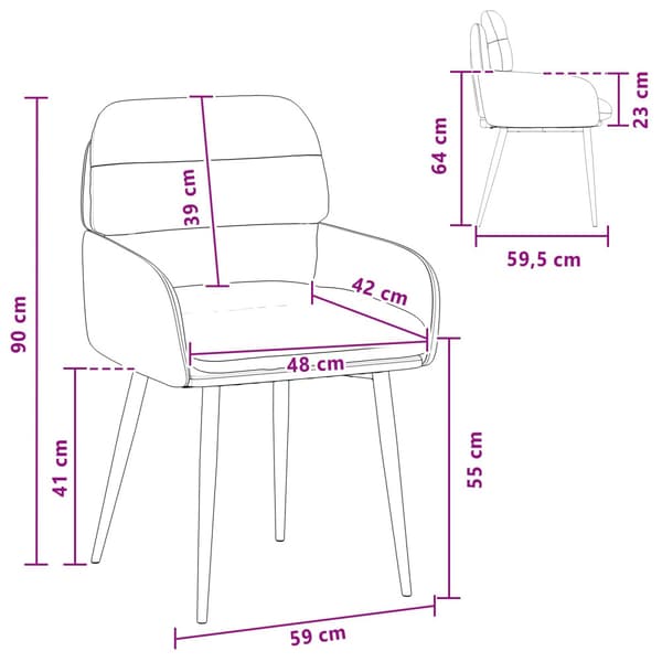 Matstolar 4 pcs Sammet Mörkgrön 59 x 59,5 x 90 cm