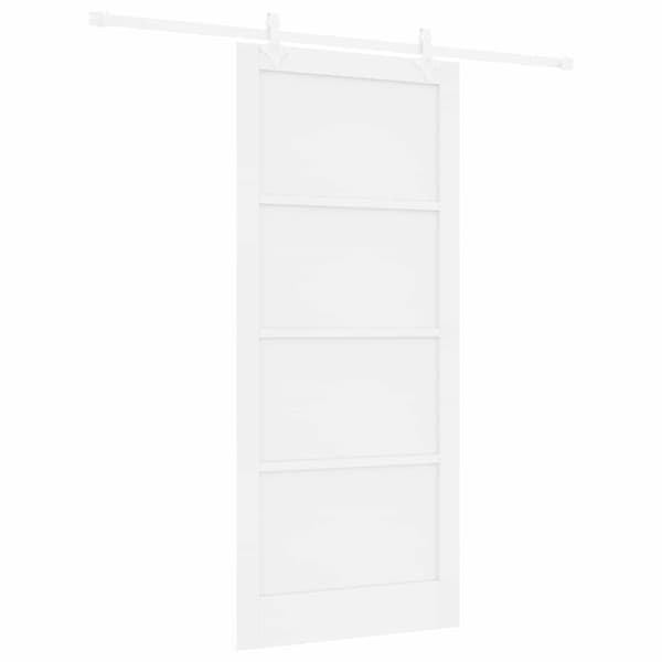 Skjutdörr 93 x 211 cm Konstruerat trä Vit