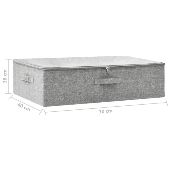 Förvaringslåda tyg 70x40x18 cm grå