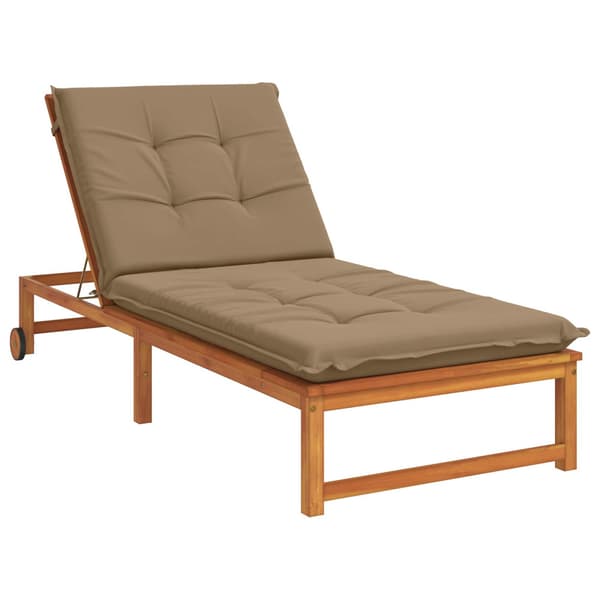 Solstol Kudde GEMERT 100% Polyester Taupe 190 x 80 x 9 cm