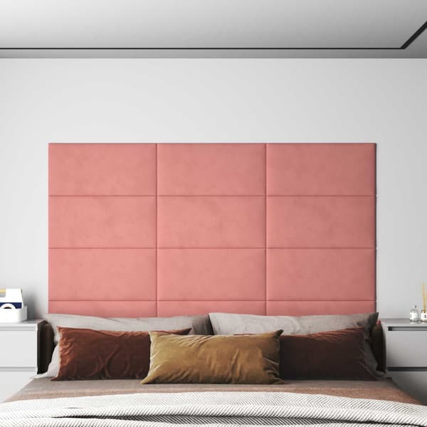 Väggsänggavel 12 st Rosa Sammet