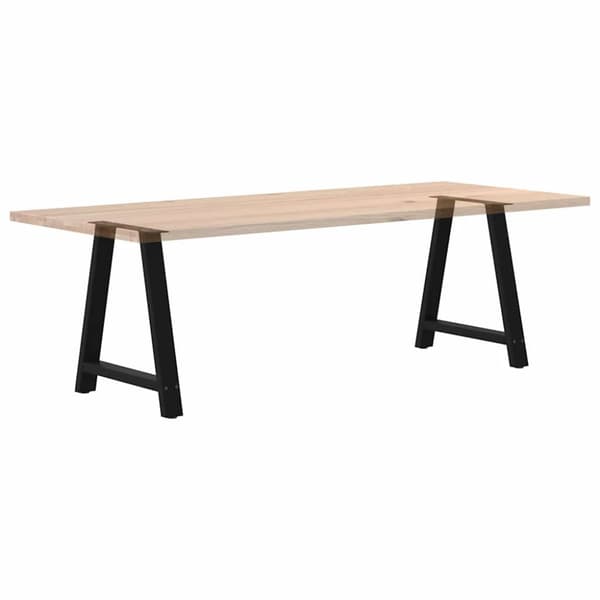 Matbordsben A-formade 2 st svarta 80x(72-73) cm stål