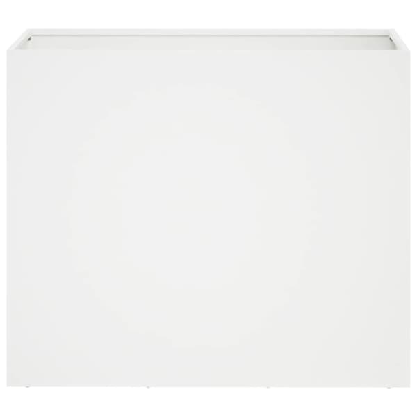 Trädgårdsplanterare Vit 60 x 30 x 40 cm Kallvalsat stål